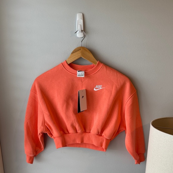 Nike Other - Nike Kids Orange Cropped Sweatshirt NWT
